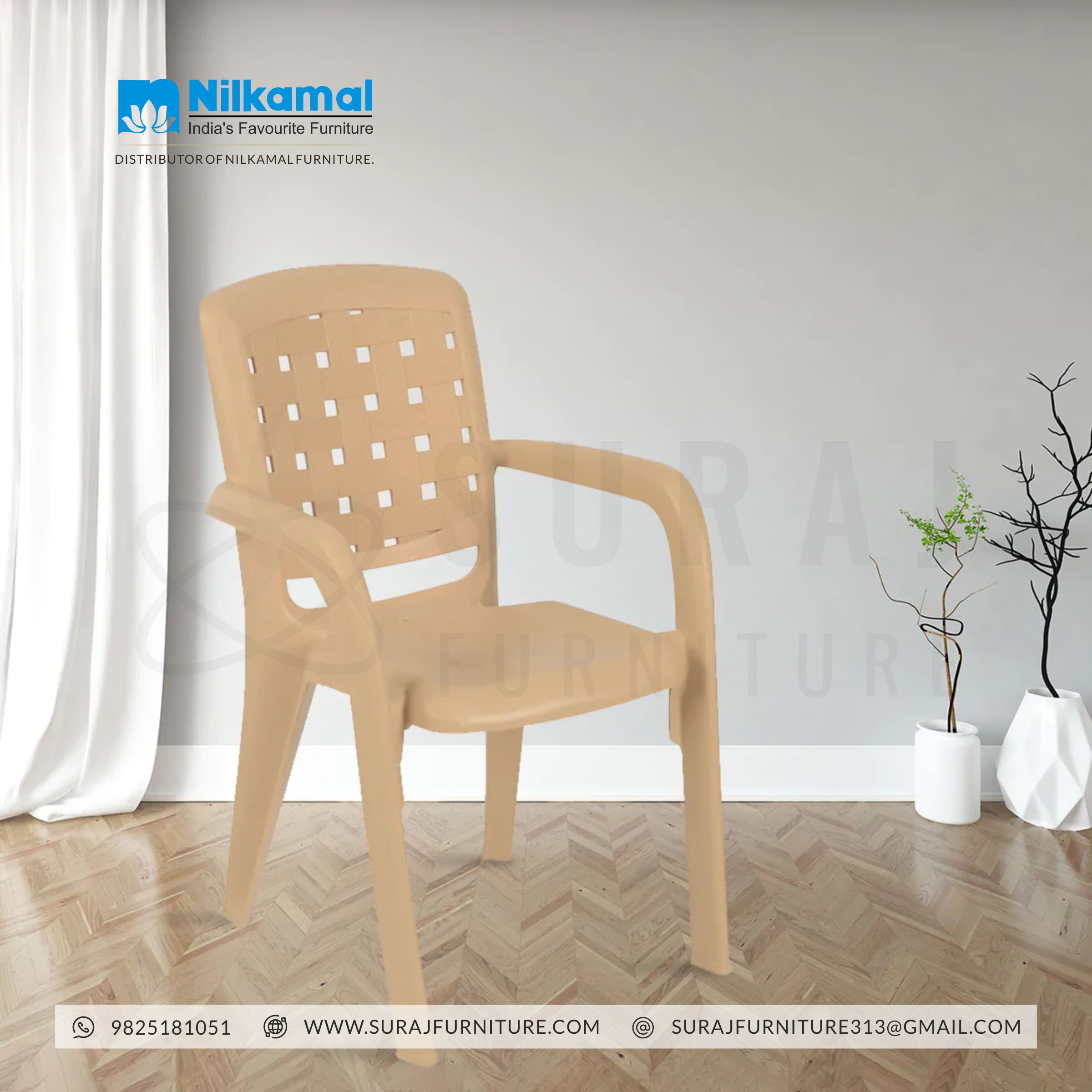 Nilkamal Plastic Armless Chairs