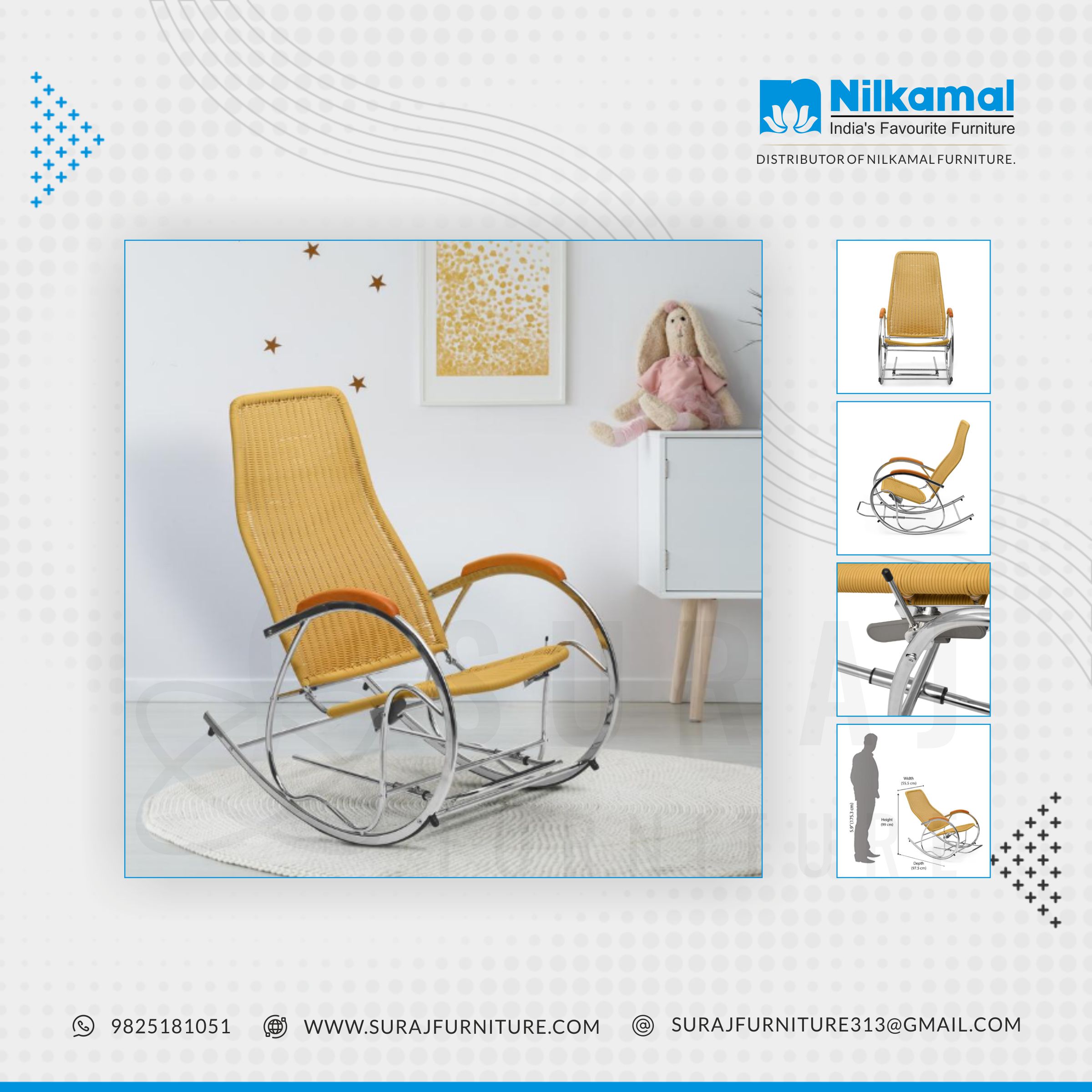 imported nilkamal rocking chair