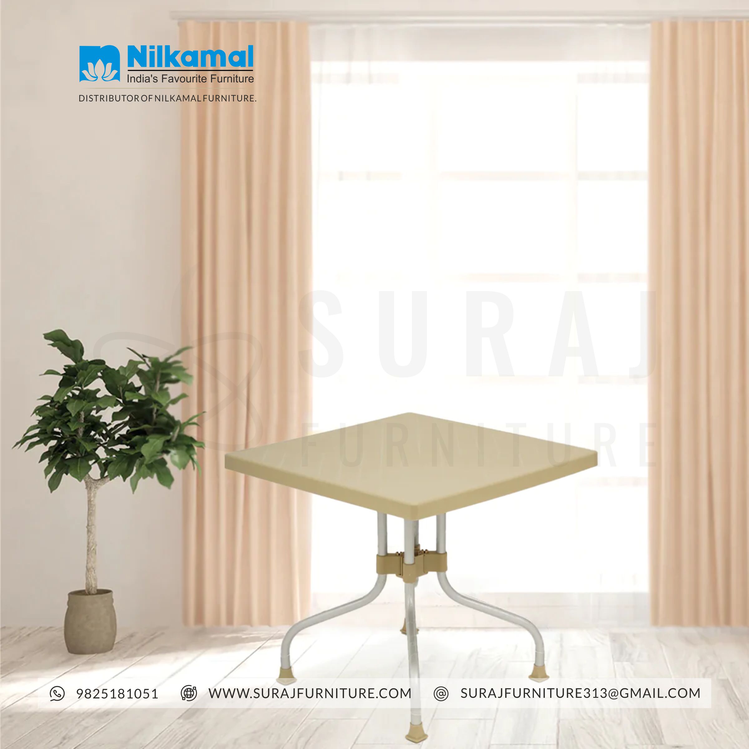 NNilkmal Orchid Table Cafe Marble Beige