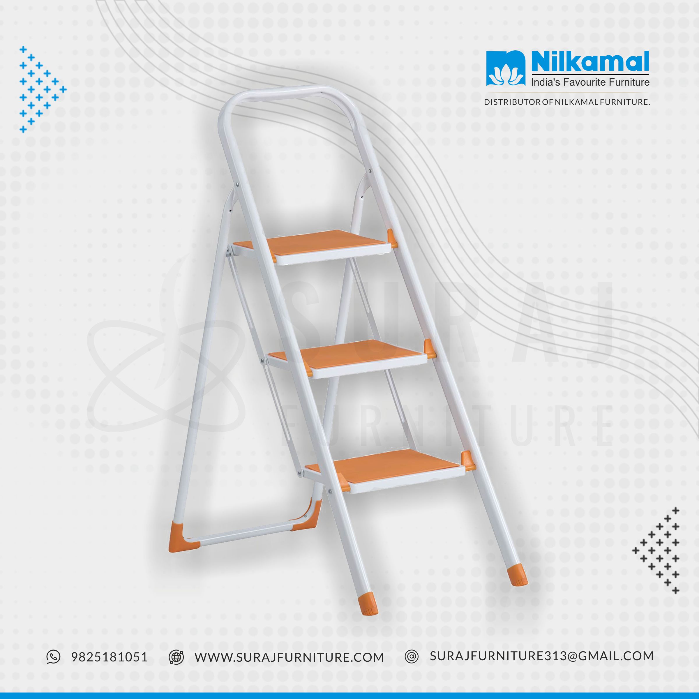 Nilkamal Stepper 3 Steps Ladder