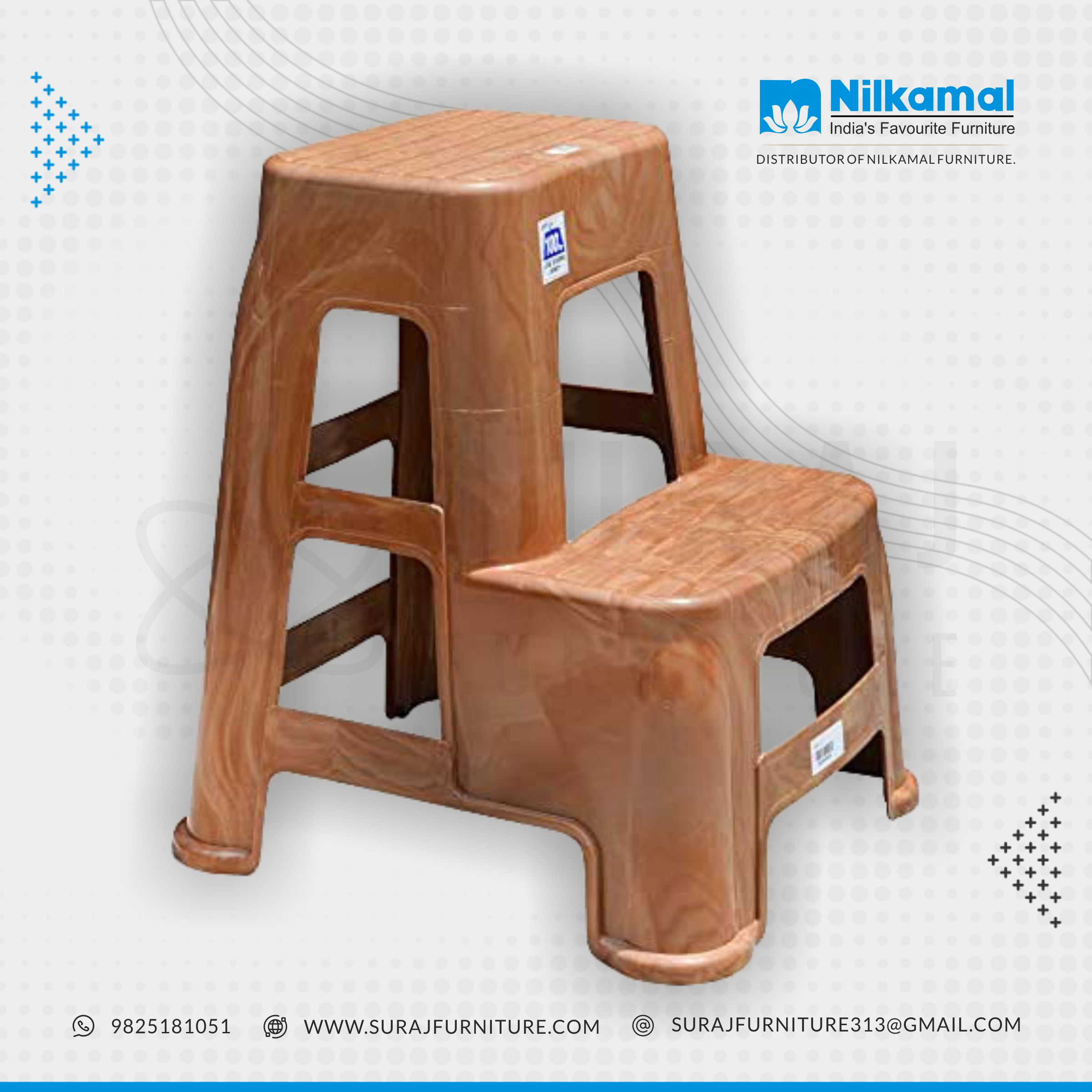 Plastic step stool nilkamal